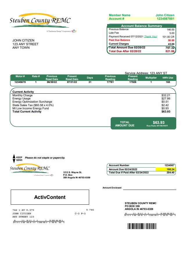  Minol USA business utility bill 